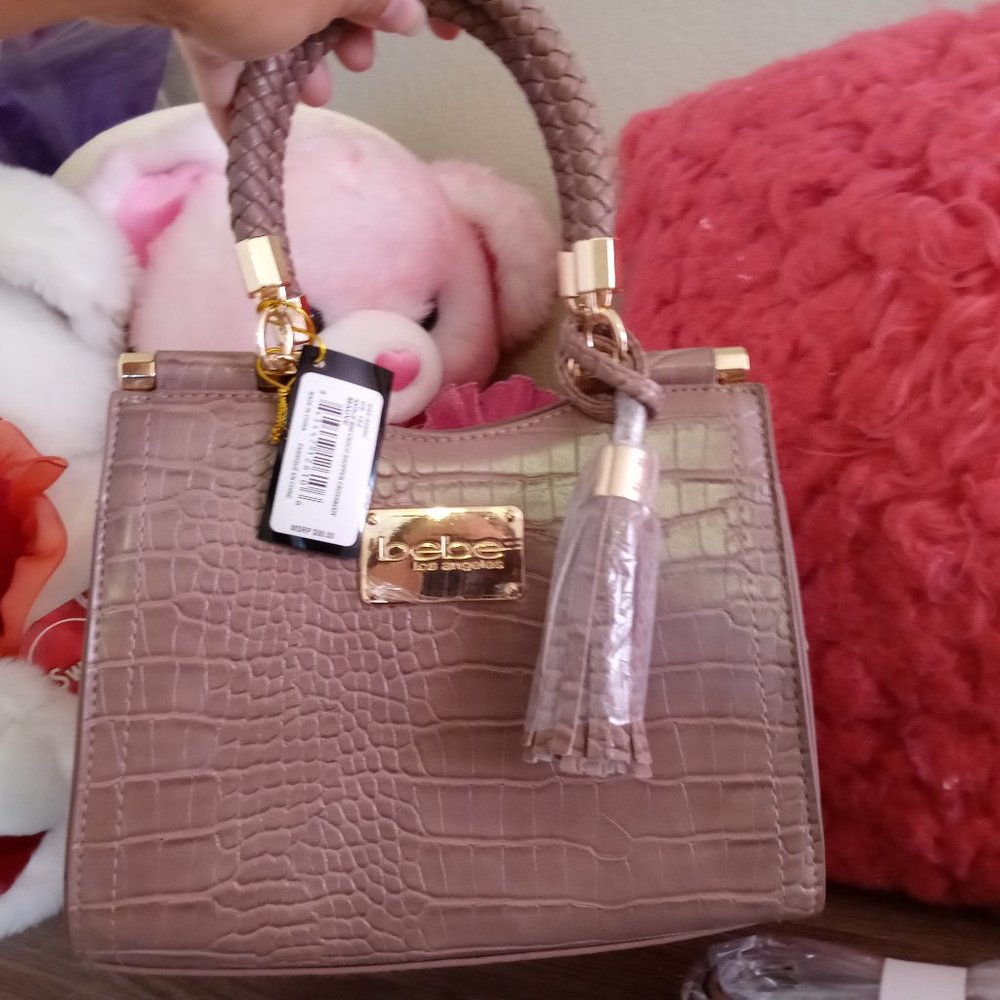 Bebe Mini Croco Crossbody